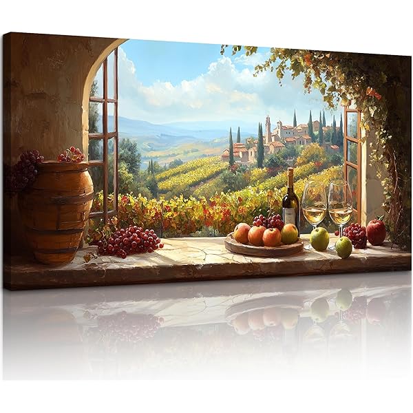 Tuscany Floral ゴブラン織　壁掛け　USA Amazon.com: Loccor Italy Tuscany Tapestry Italian Street